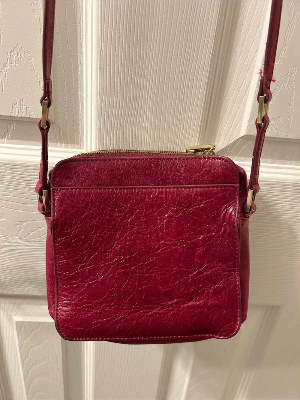 HOBO Burgundy Leather Crossbody Bag